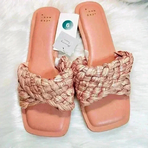 Women’s A New Day Nicolette Raffia Sandals in Pink Size 9 - Picture 6 of 6
